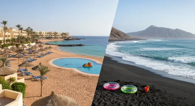 Zimowy wybór rodzinny - podgrzewany basen w Egipcie i wulkaniczna plaża Teneryfy